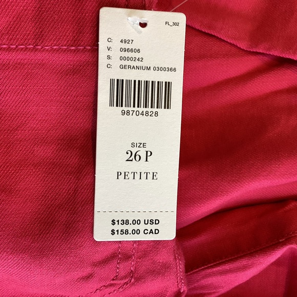 Anthropologie COLETTE Linen Stretch Cropped Wide-Leg Pants Maeve NEW Geranium 26 - Picture 11 of 14